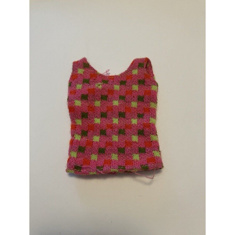 Barbie Doll Twist N Turn Knit Tank Top 1960s Pink Sleeveless Vintage Clothes